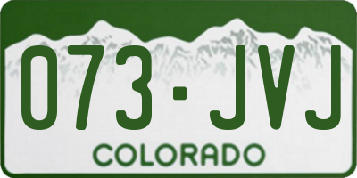 CO license plate 073JVJ