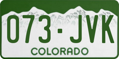 CO license plate 073JVK