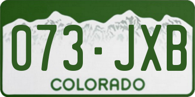 CO license plate 073JXB