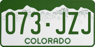 CO license plate 073JZJ
