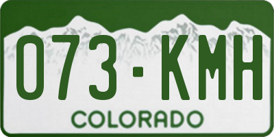 CO license plate 073KMH