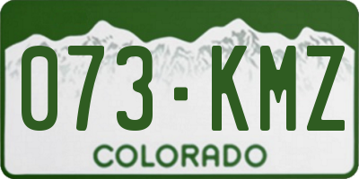 CO license plate 073KMZ