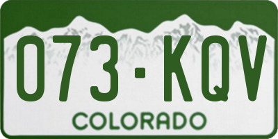 CO license plate 073KQV