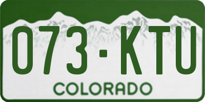 CO license plate 073KTU