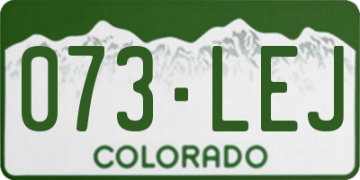 CO license plate 073LEJ