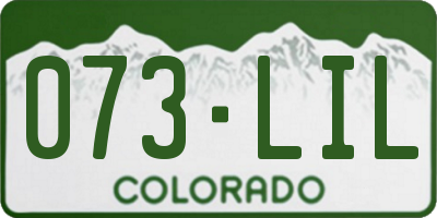 CO license plate 073LIL
