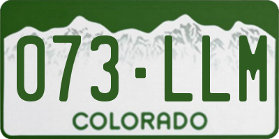 CO license plate 073LLM