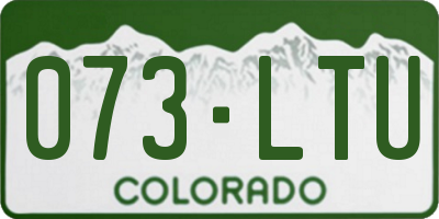CO license plate 073LTU