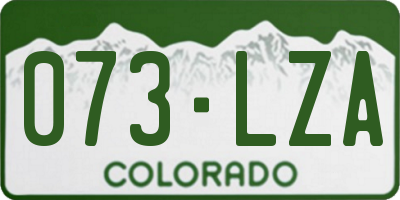 CO license plate 073LZA