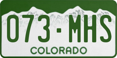 CO license plate 073MHS