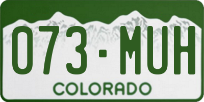 CO license plate 073MUH