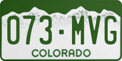 CO license plate 073MVG