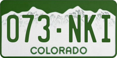 CO license plate 073NKI