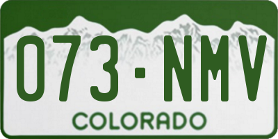 CO license plate 073NMV