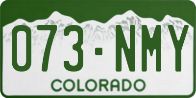 CO license plate 073NMY