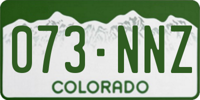 CO license plate 073NNZ