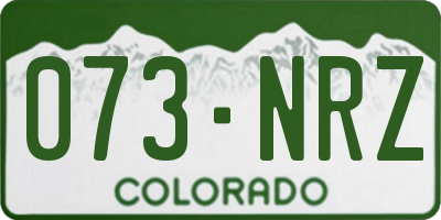 CO license plate 073NRZ