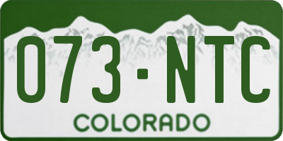 CO license plate 073NTC