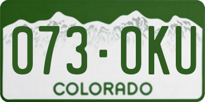 CO license plate 073OKU