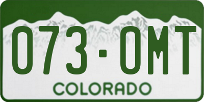 CO license plate 073OMT