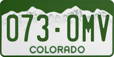 CO license plate 073OMV