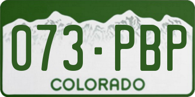 CO license plate 073PBP
