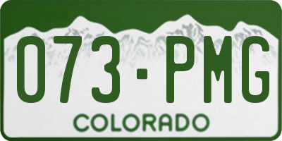 CO license plate 073PMG