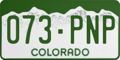 CO license plate 073PNP