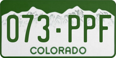 CO license plate 073PPF