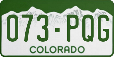 CO license plate 073PQG