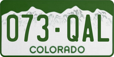 CO license plate 073QAL