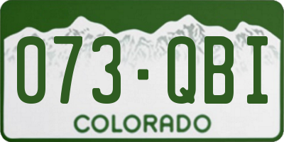 CO license plate 073QBI