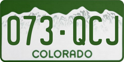 CO license plate 073QCJ