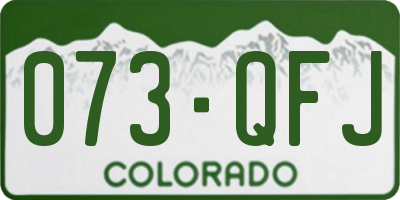 CO license plate 073QFJ