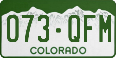 CO license plate 073QFM