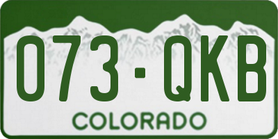 CO license plate 073QKB