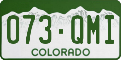 CO license plate 073QMI