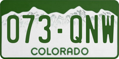 CO license plate 073QNW