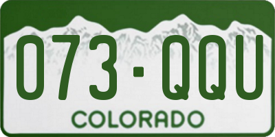 CO license plate 073QQU