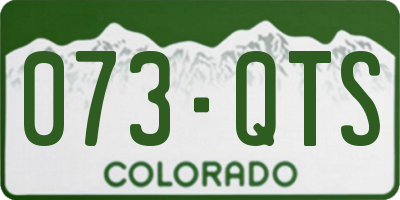 CO license plate 073QTS