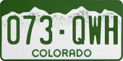 CO license plate 073QWH