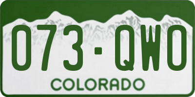 CO license plate 073QWO