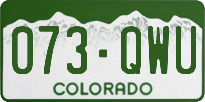 CO license plate 073QWU