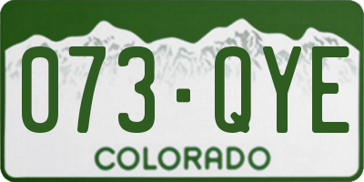 CO license plate 073QYE