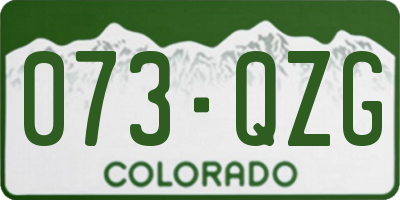 CO license plate 073QZG