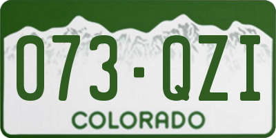 CO license plate 073QZI