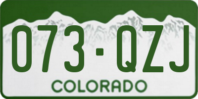 CO license plate 073QZJ