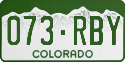 CO license plate 073RBY