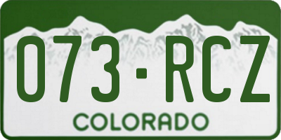 CO license plate 073RCZ