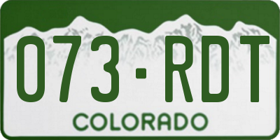 CO license plate 073RDT